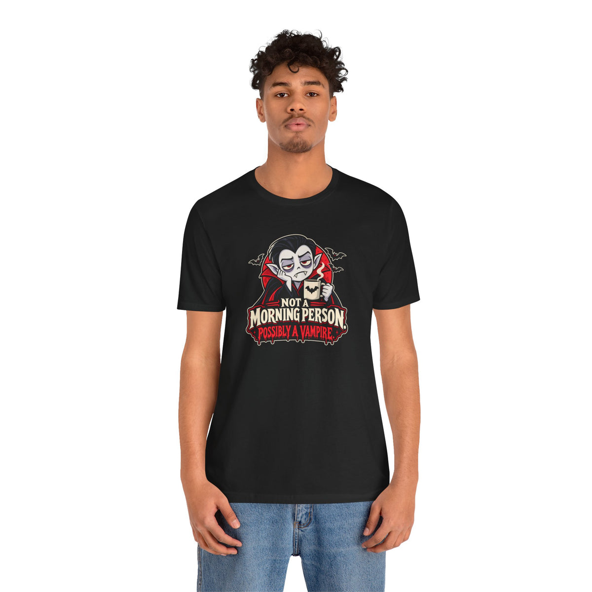 Not a Morning Person Possibly a Vampire T-Shirt – Funny Halloween Tee