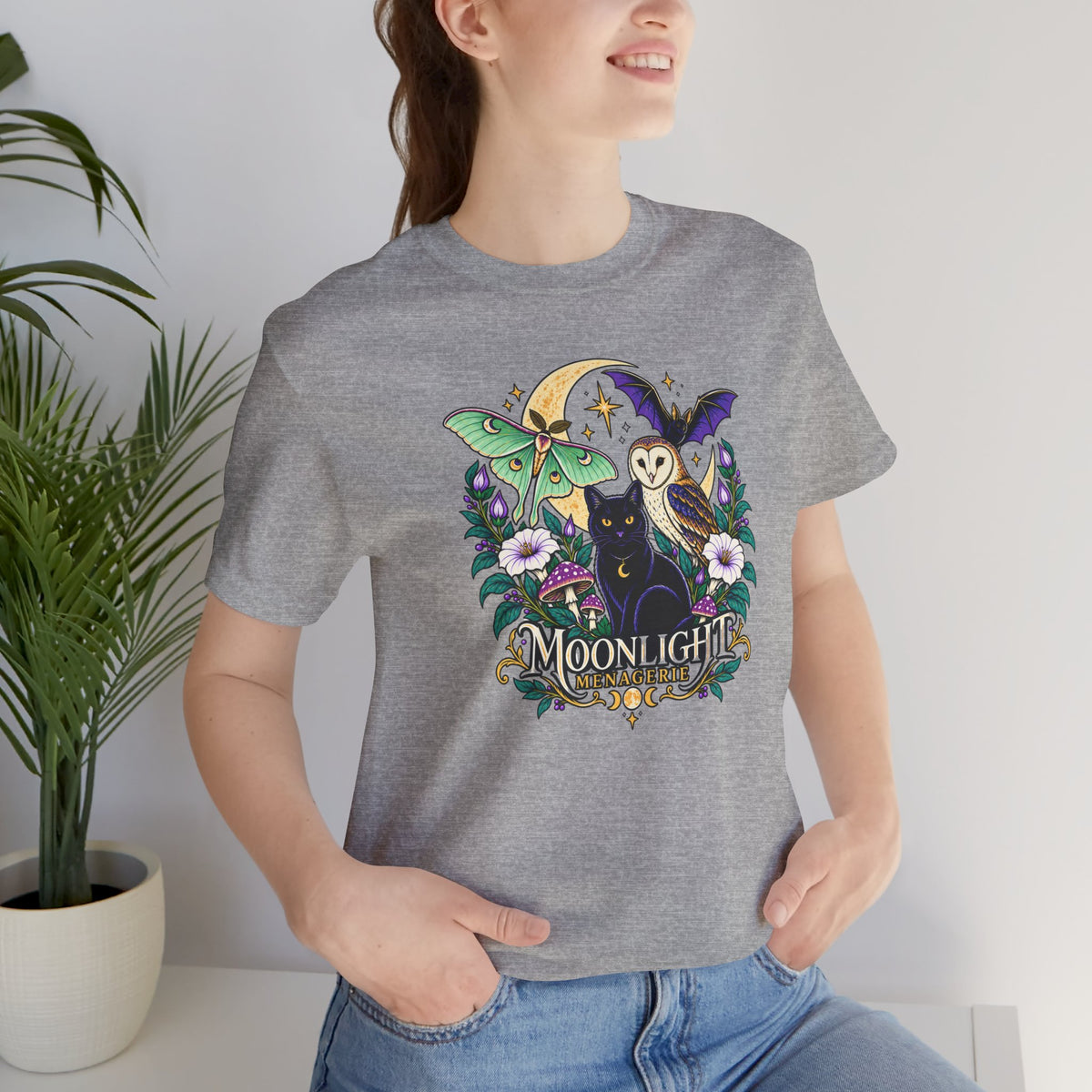 Moonlight Menagerie T-Shirt – Witchy Nocturnal Animals Tee