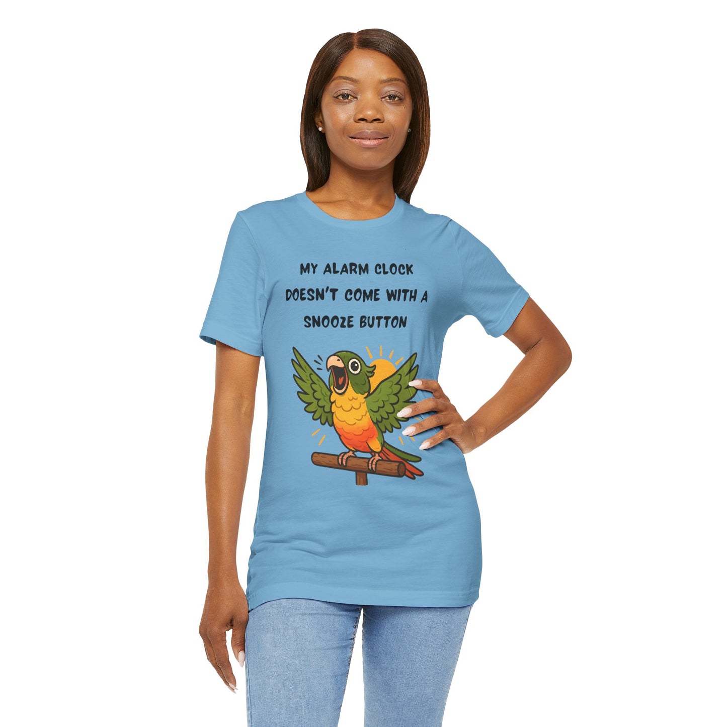 Funny Parrot Tee | Cute Animal Graphic T-Shirt, My Alarm Clock Doesn't Come With a Snooze Button, Gift for Bird Lovers, Humorous [...]