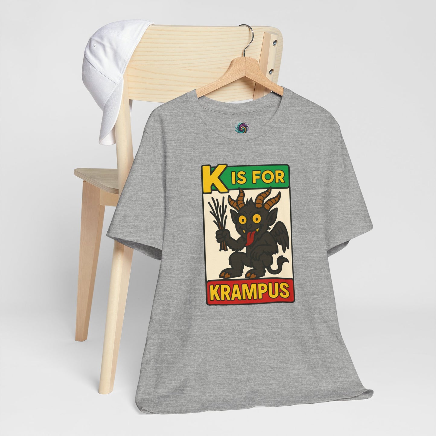 Krampus Alphabet Tee - "K is for Krampus" Holiday Graphic T-Shirt