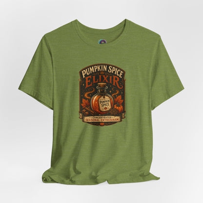 Pumpkin Spice Elixir T-Shirt – Funny Witchy Fall Coffee Tee