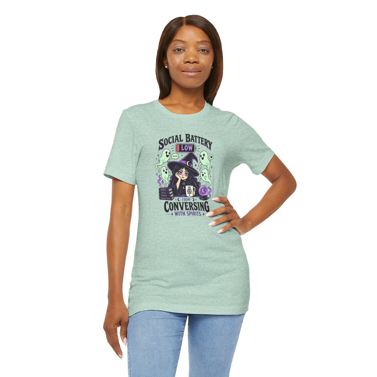 Social Battery Low From Conversing With Spirits T-Shirt