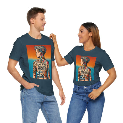 Tattoos Are Just Stickers for Adults T-Shirt – Funny Tattoo Lover Graphic Tee - WhimSpin - https://whimspin.com