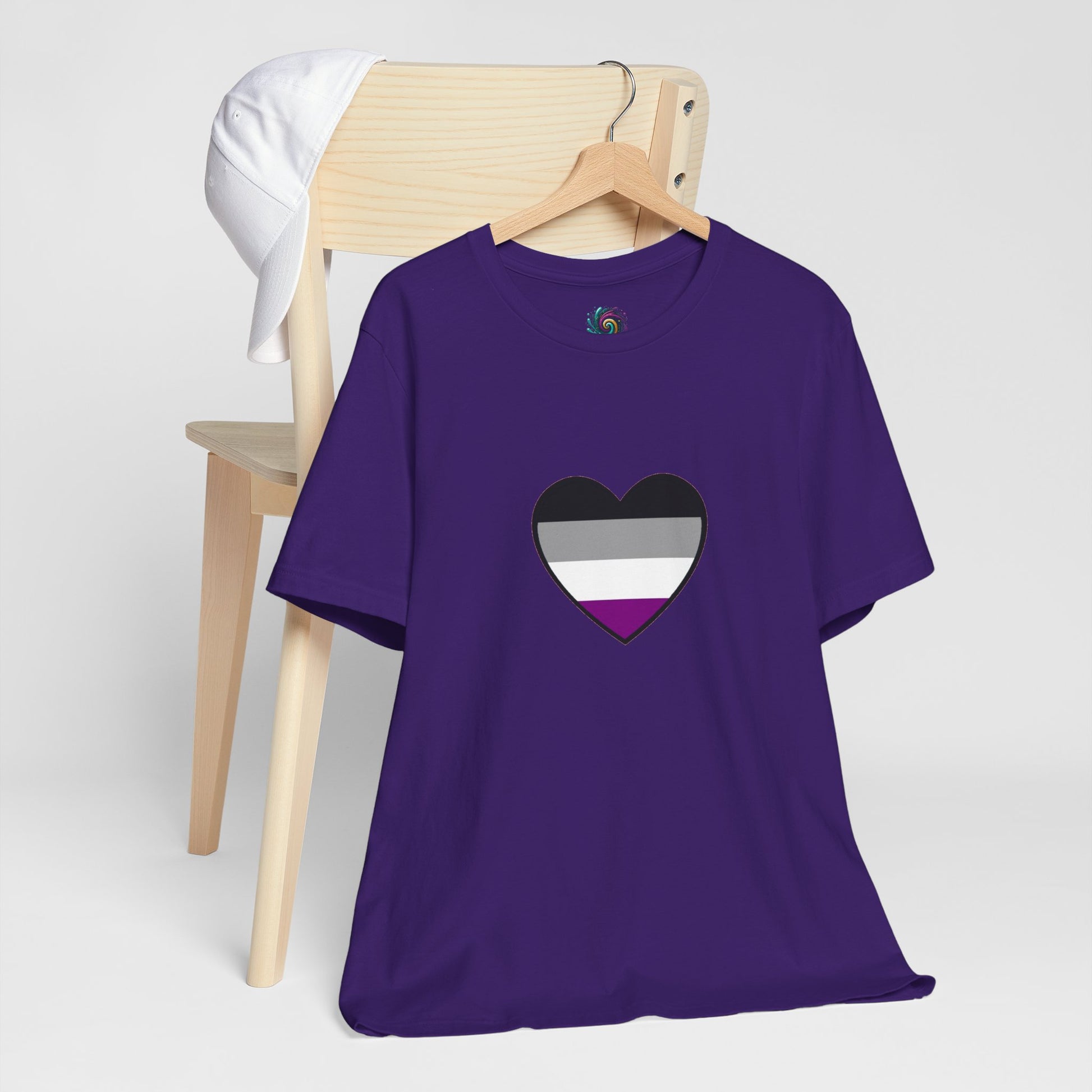 Asexual Pride Flag Heart T-Shirt – Ace Flag LGBTQ+ Graphic Tee - WhimSpin - https://whimspin.com