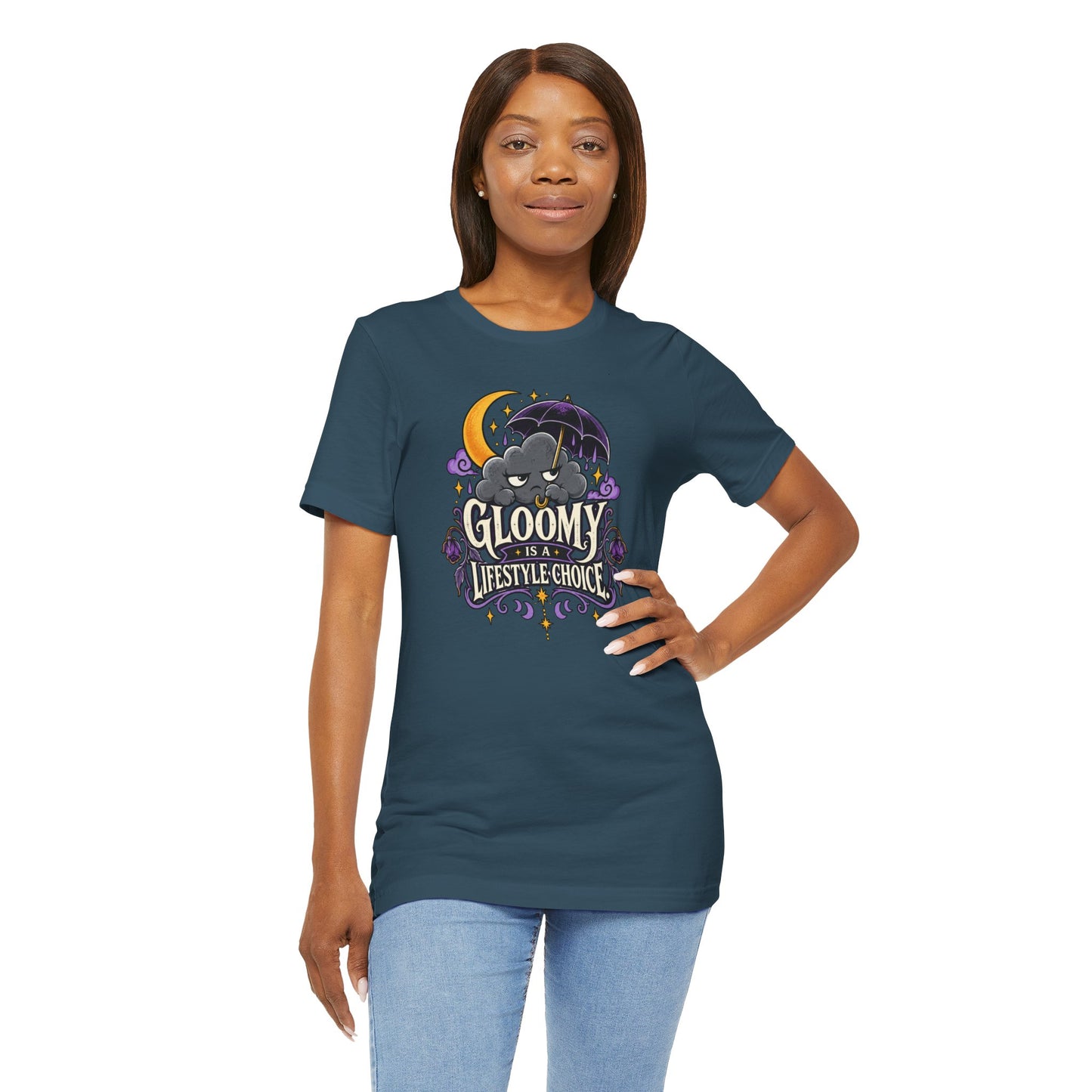 Gloomy Is a Lifestyle Choice T-Shirt – Funny Goth Halloween Tee