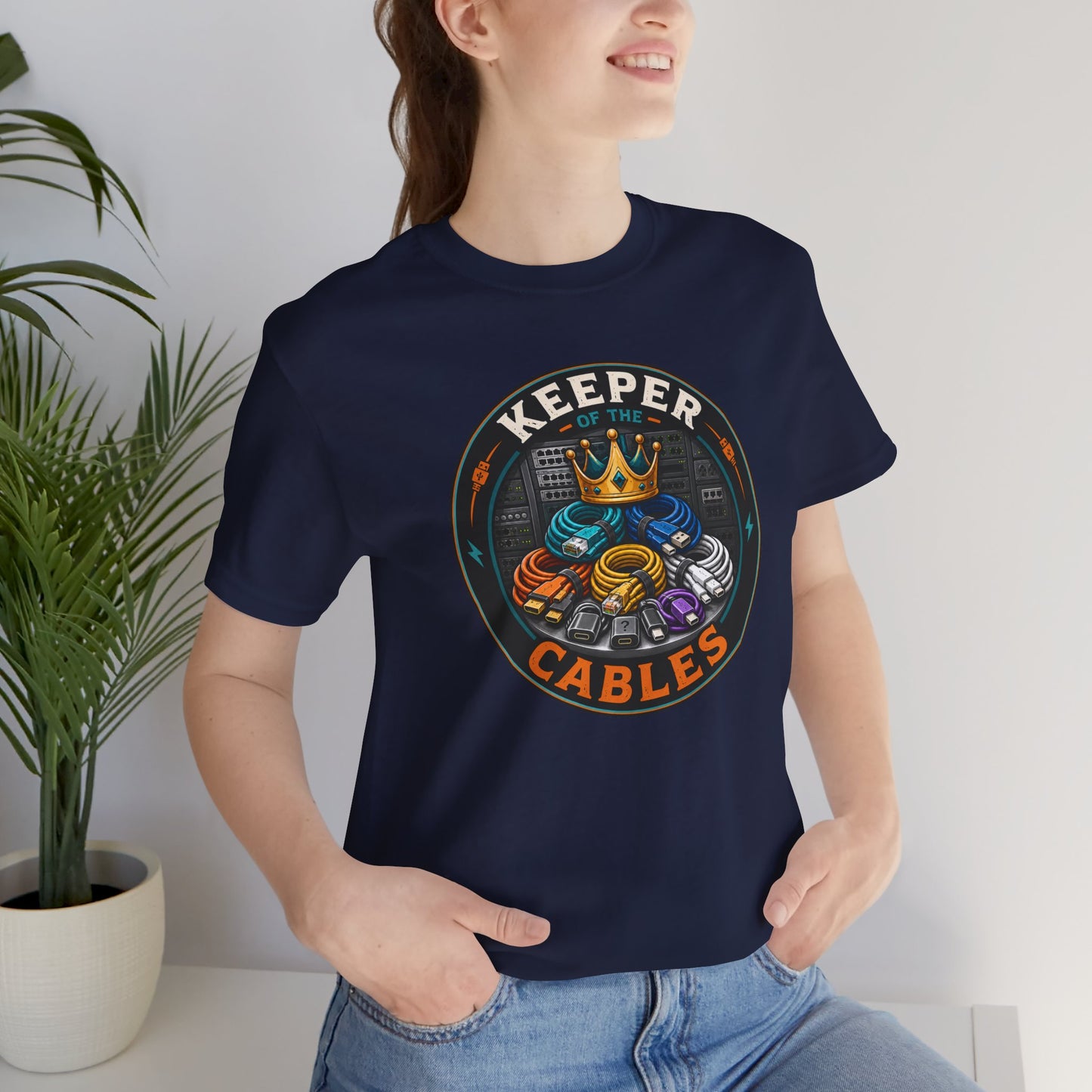 Keeper of the Cables T-Shirt – Funny Tech Dad Cable Tee