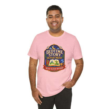 Bedtime Story Department T-Shirt – Read-Aloud Parent Tee