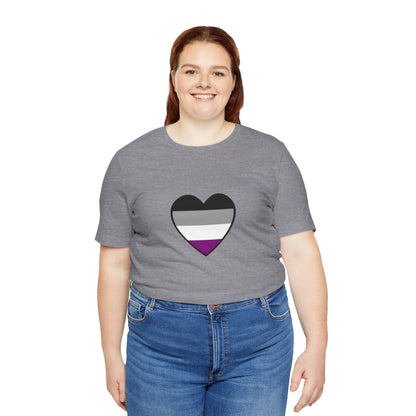 Asexual Pride Flag Heart T-Shirt – Ace Flag LGBTQ+ Graphic Tee - WhimSpin - https://whimspin.com