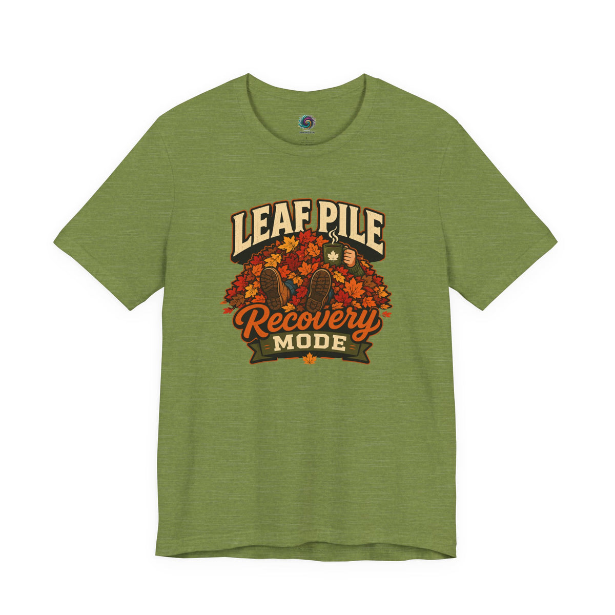 Leaf Pile Recovery Mode T-Shirt – Funny Fall Leaves Tee
