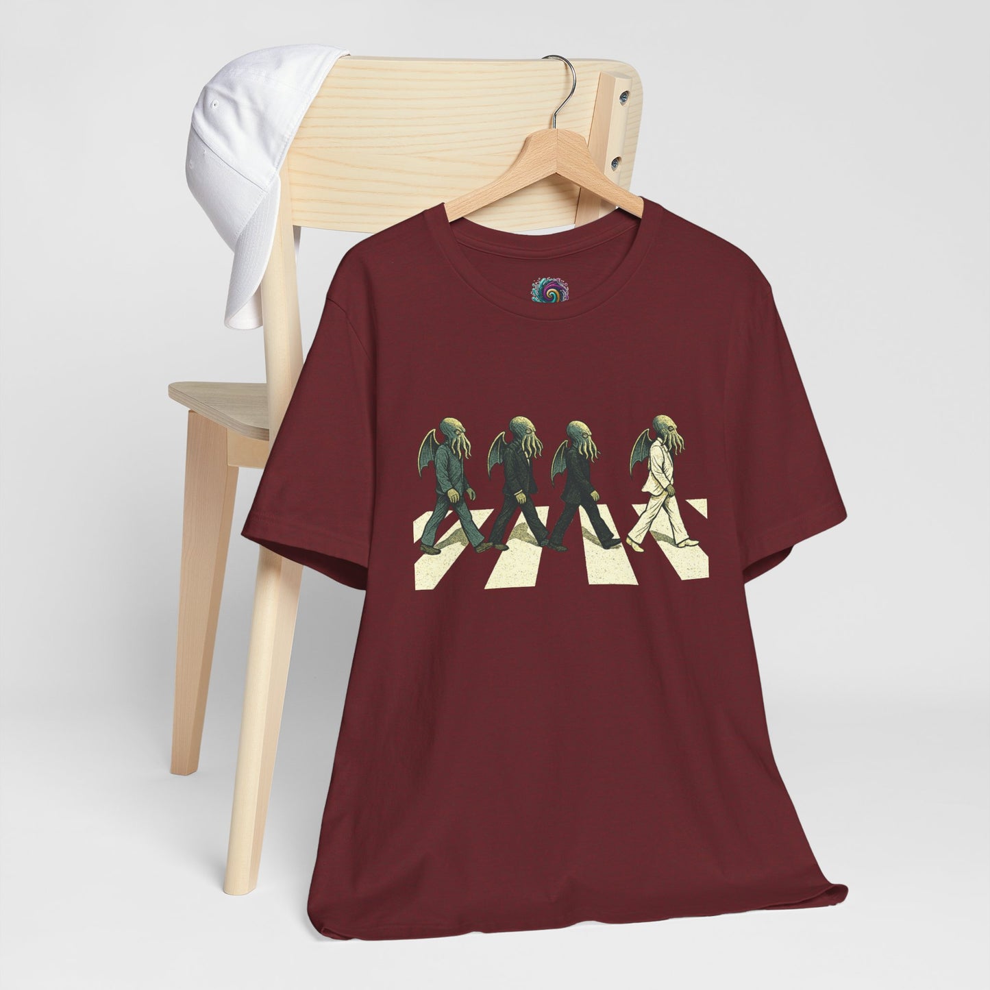 Cthulhu Crossing T-Shirt – Beatles Abbey Road Parody Tee | WhimSpin