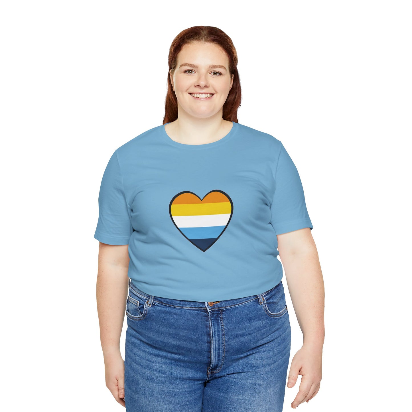 AroAce Flag Heart T-Shirt – Unisex LGBTQ+ Graphic Tee