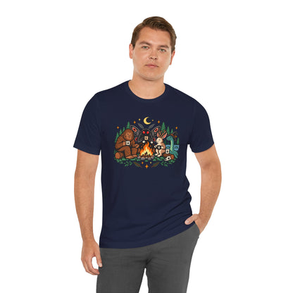 Cryptid Campfire T-Shirt – Bigfoot, Mothman & Nessie Tee