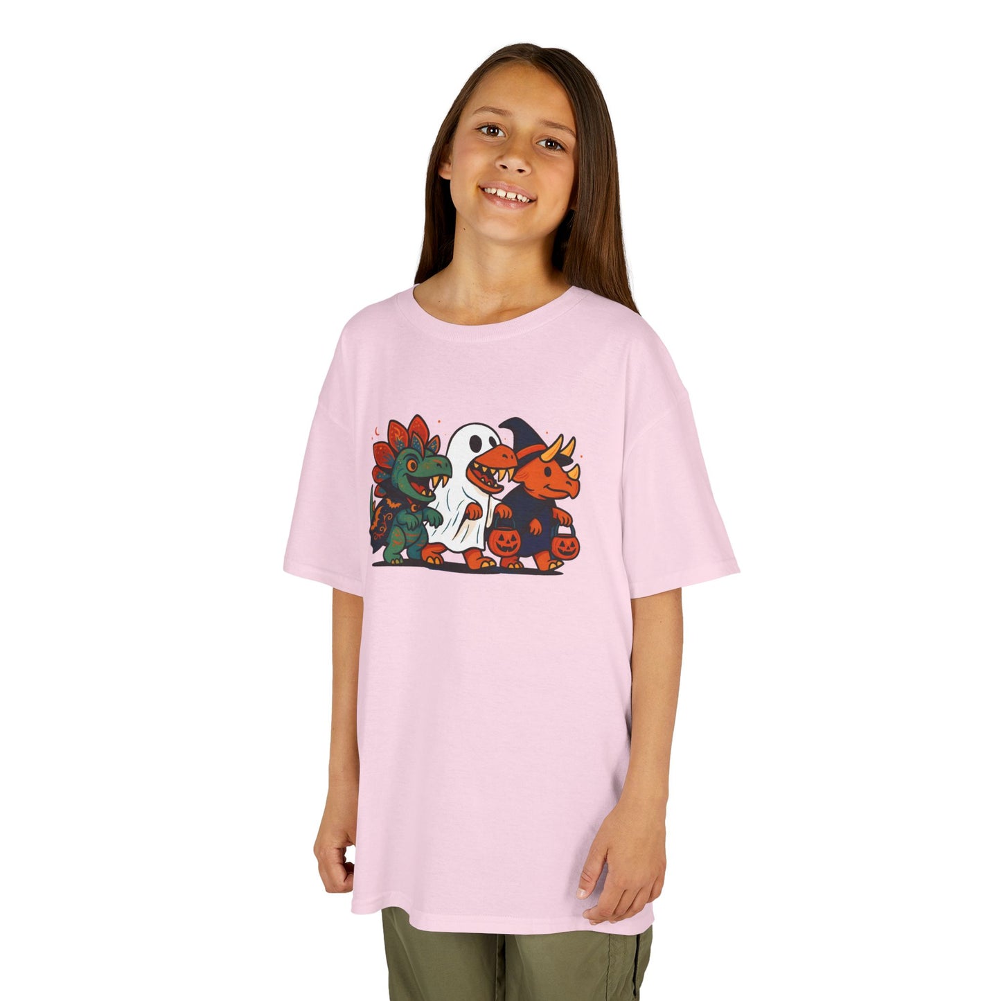 Kids Halloween Dino Squad T-Shirt – Cute Trick-or-Treat Dino Tee
