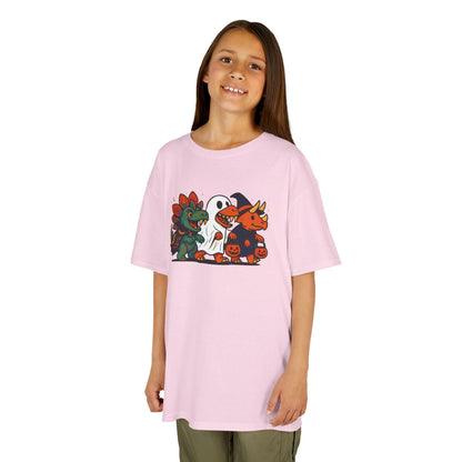 Kids Halloween Dino Squad T-Shirt – Cute Trick-or-Treat Dino Tee