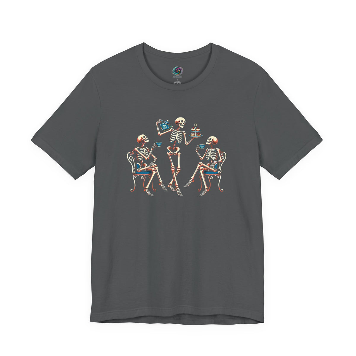 Skeleton Tea Party T-Shirt – Vintage Halloween Skeleton Tee