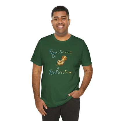 Rejection Is Redirection T-Shirt – Motivational Compass Quote Tee