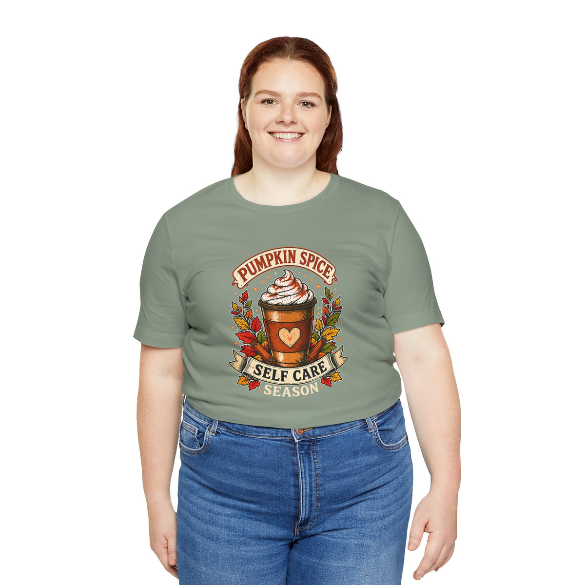 Pumpkin Spice Self Care Season T-Shirt – Funny Fall Coffee Tee