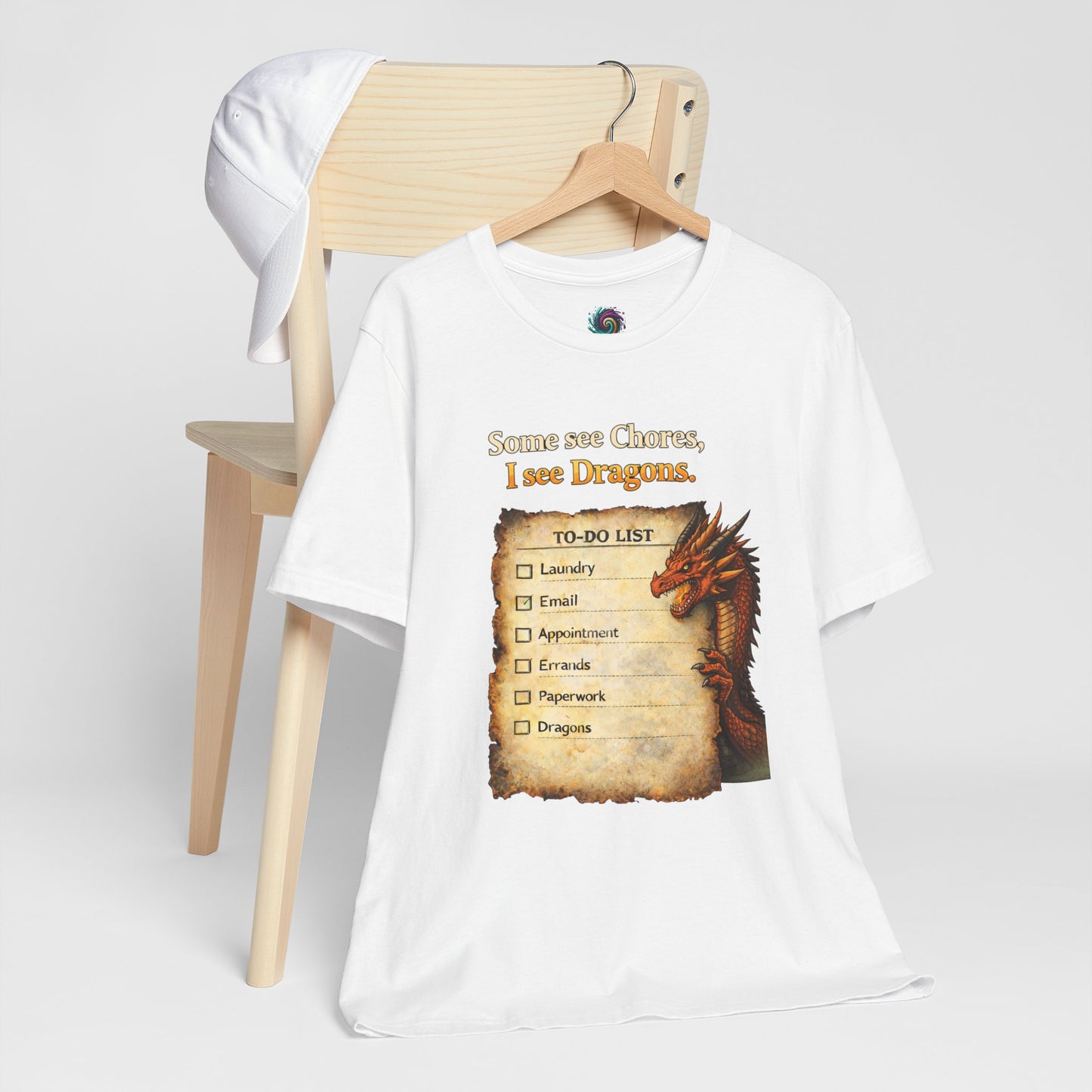 Some See Chores I See Dragons T-Shirt – Funny Fantasy Tee