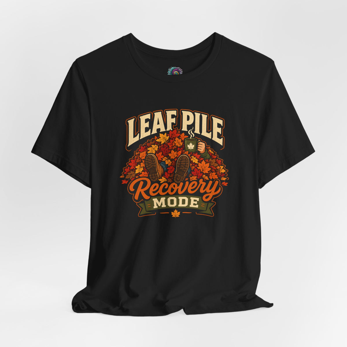 Leaf Pile Recovery Mode T-Shirt – Funny Fall Leaves Tee
