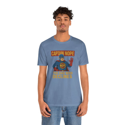 Captain Nope Dad T-Shirt – Funny Superhero Tee for Father Figures