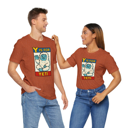 Y Is for Yeti T-Shirt – Cute Winter Monster Tee from the Monster Alphabet Series