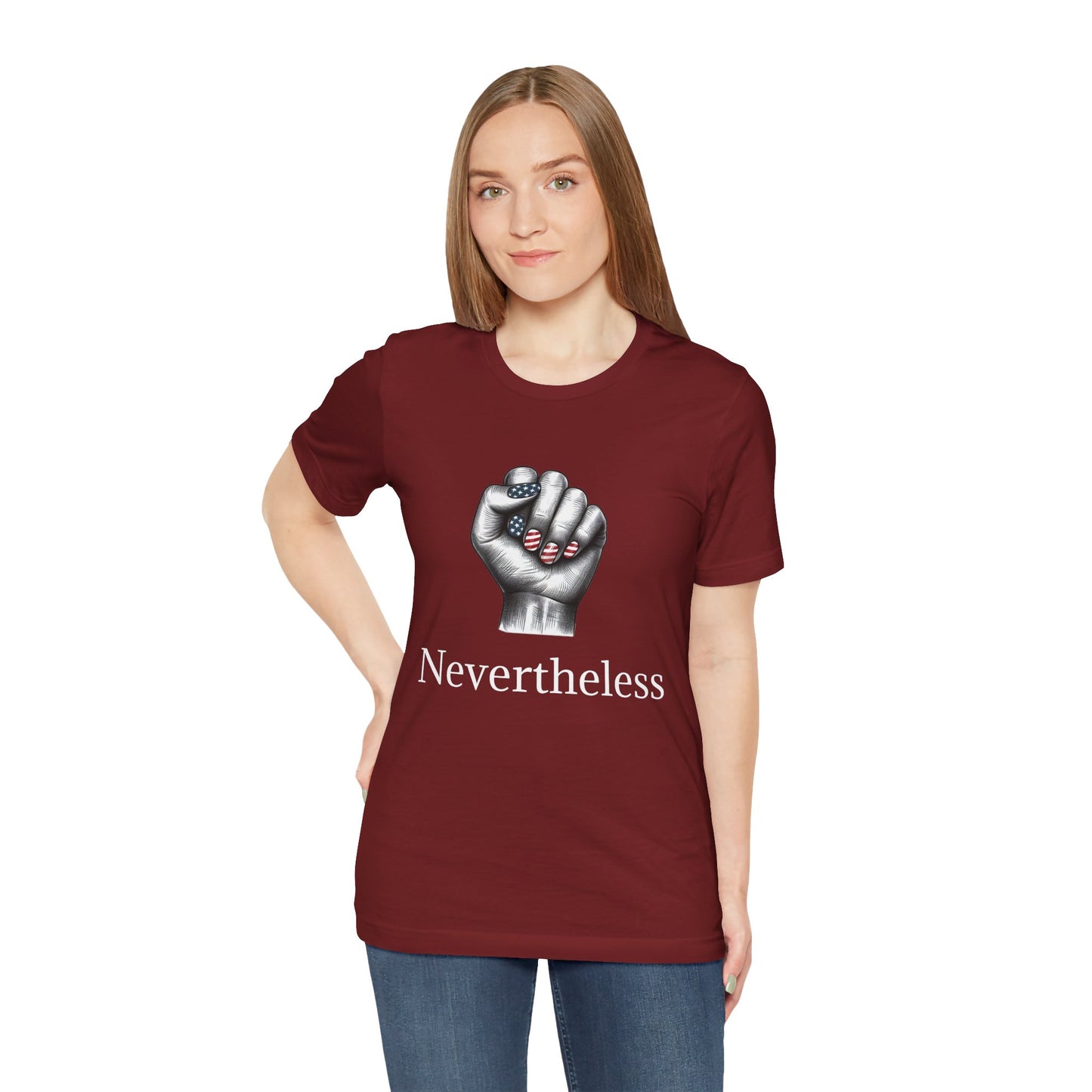 Nevertheless Feminist T-Shirt – Resist Fist Graphic Protest Tee