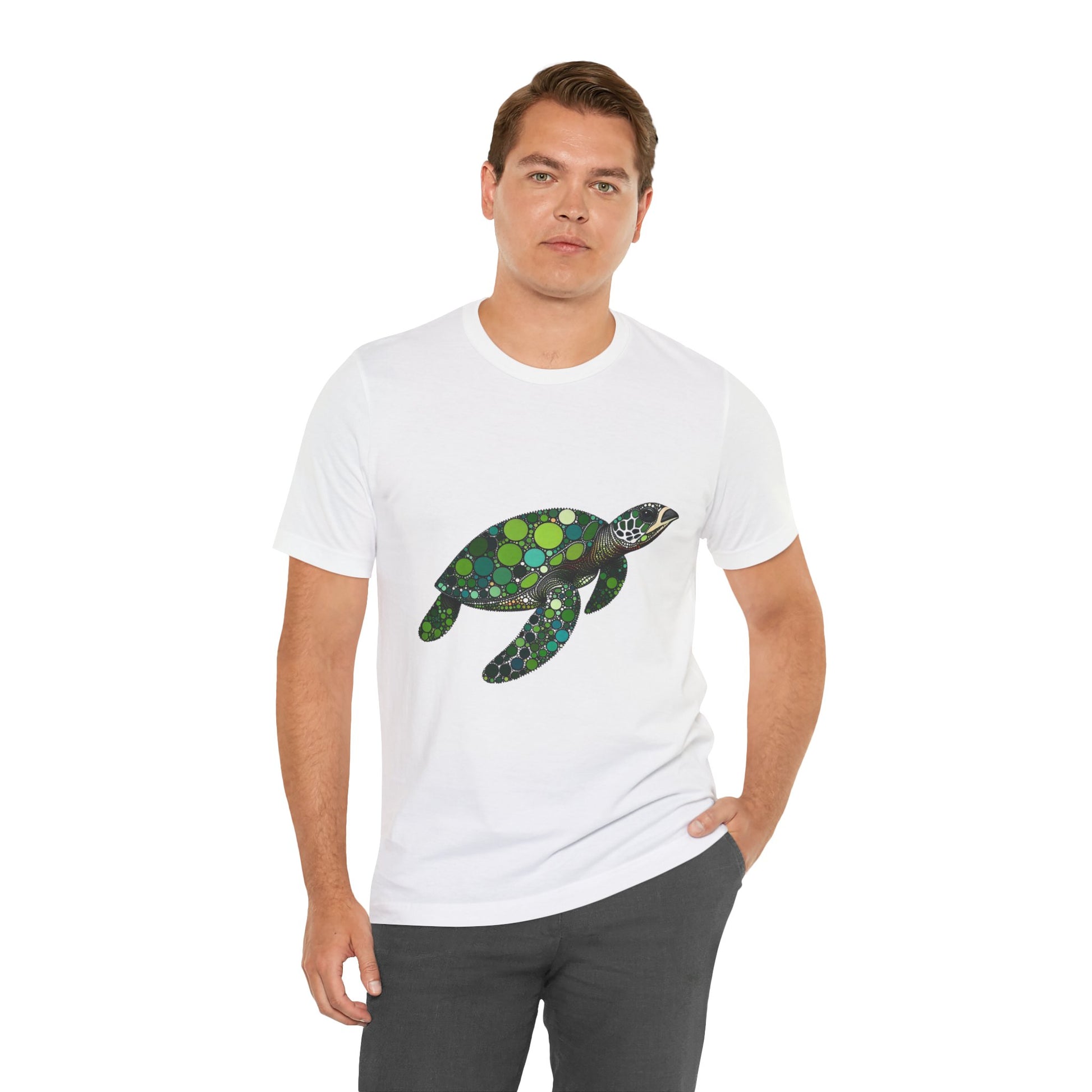 Geometric Sea Turtle T-Shirt – Eco Ocean Vibes Graphic Tee - WhimSpin - https://whimspin.com
