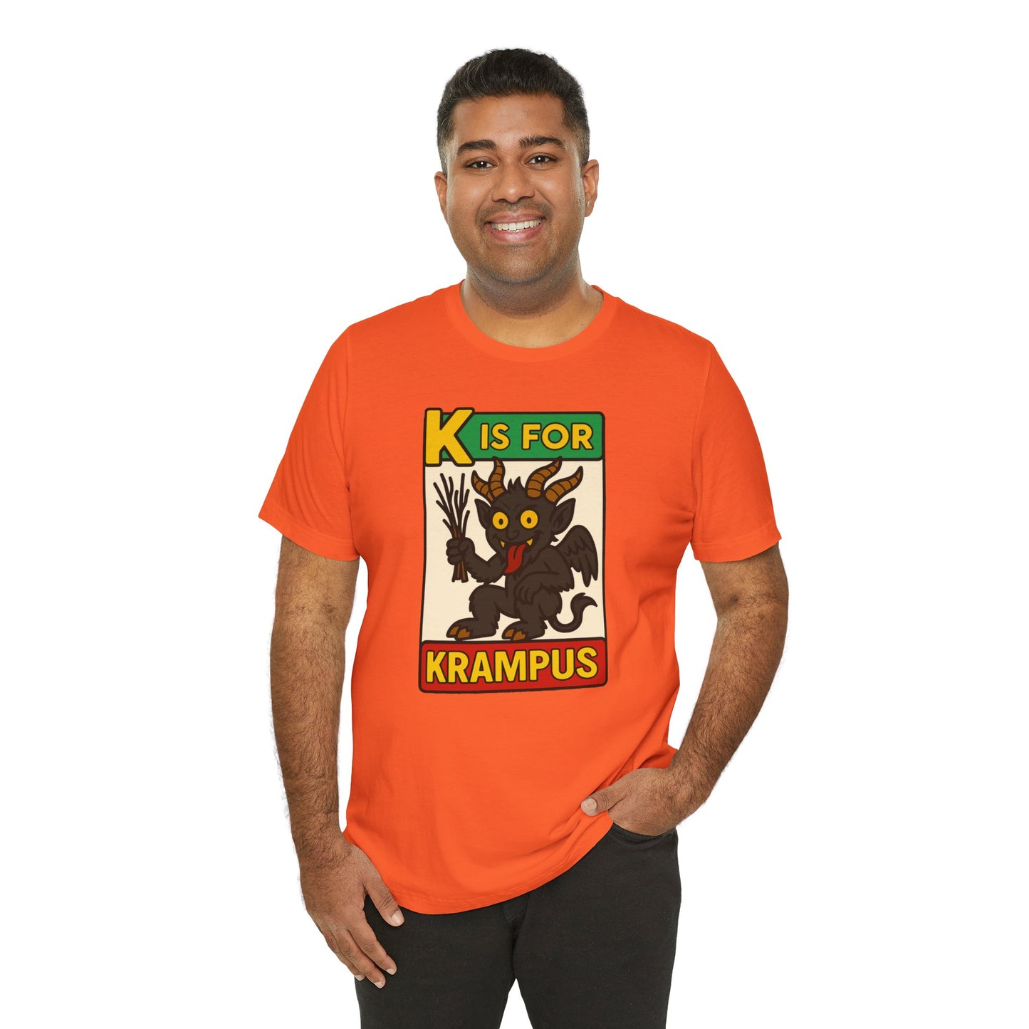 Krampus Alphabet Tee - "K is for Krampus" Holiday Graphic T-Shirt
