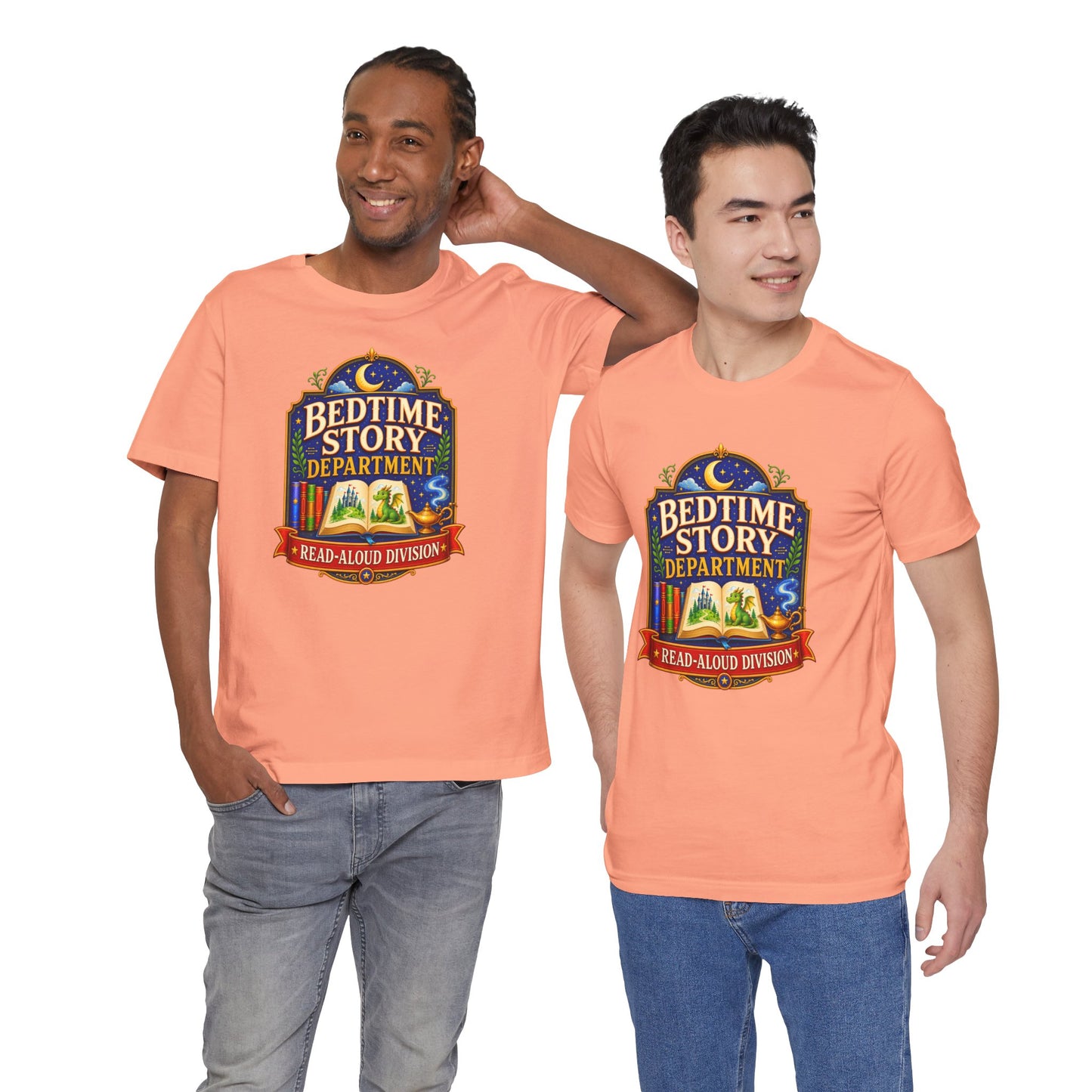 Bedtime Story Department T-Shirt – Read-Aloud Parent Tee