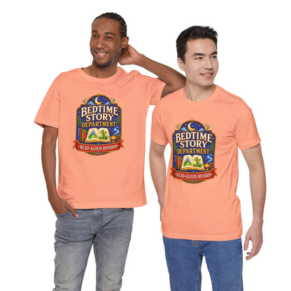 Bedtime Story Department T-Shirt – Read-Aloud Parent Tee