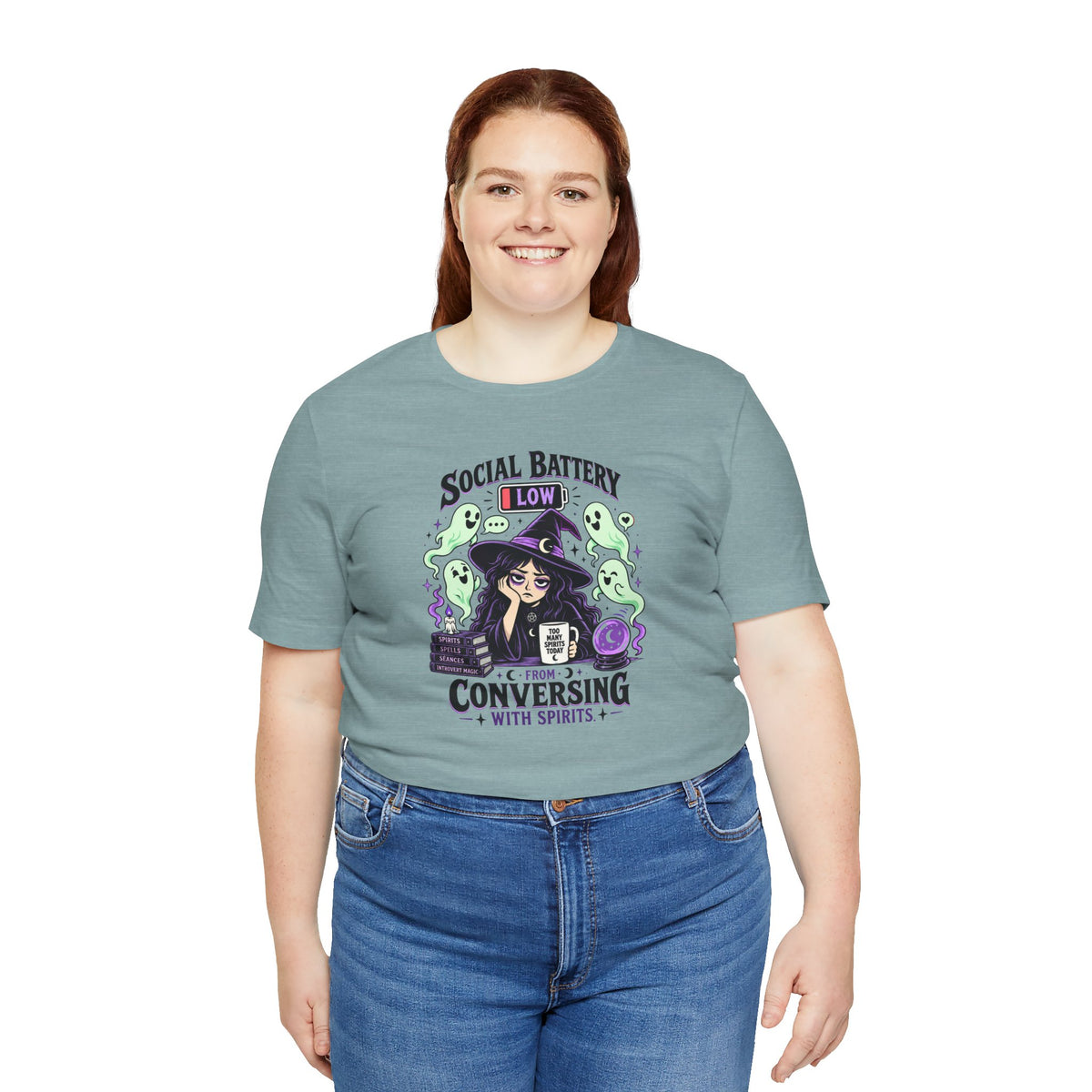 Social Battery Low From Conversing With Spirits T-Shirt