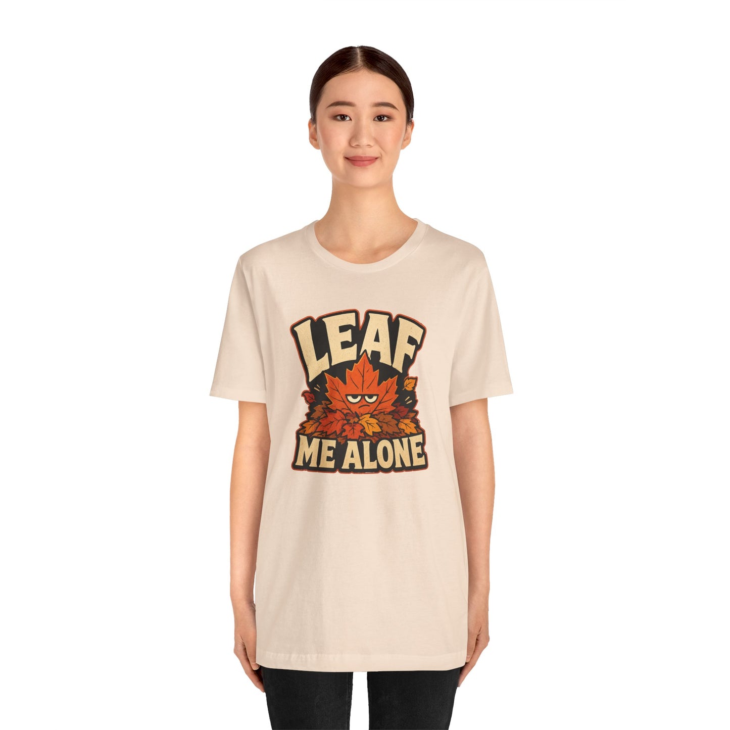 Leaf Me Alone T-Shirt – Funny Fall Introvert Leaves Tee