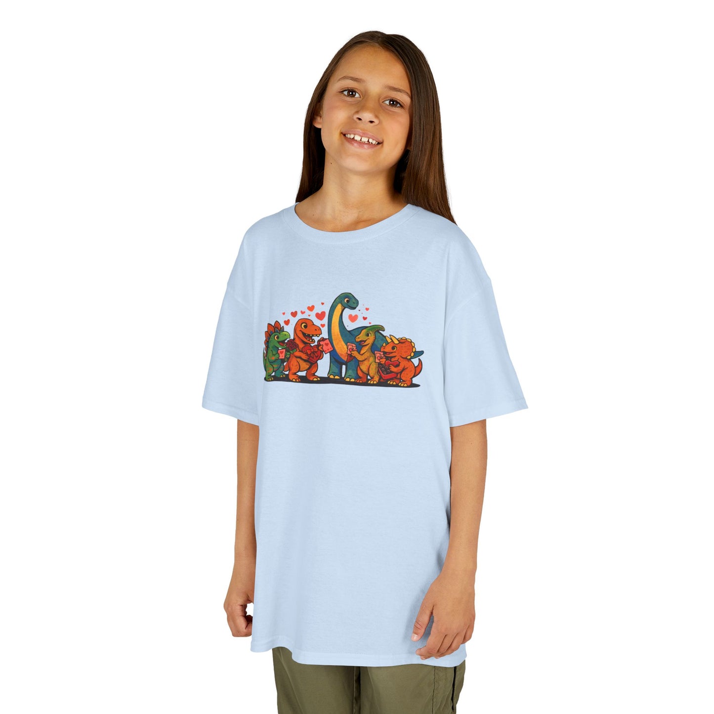 Kids Dinosaur Valentines T-Shirt – Cute Valentine’s Day Dino Tee