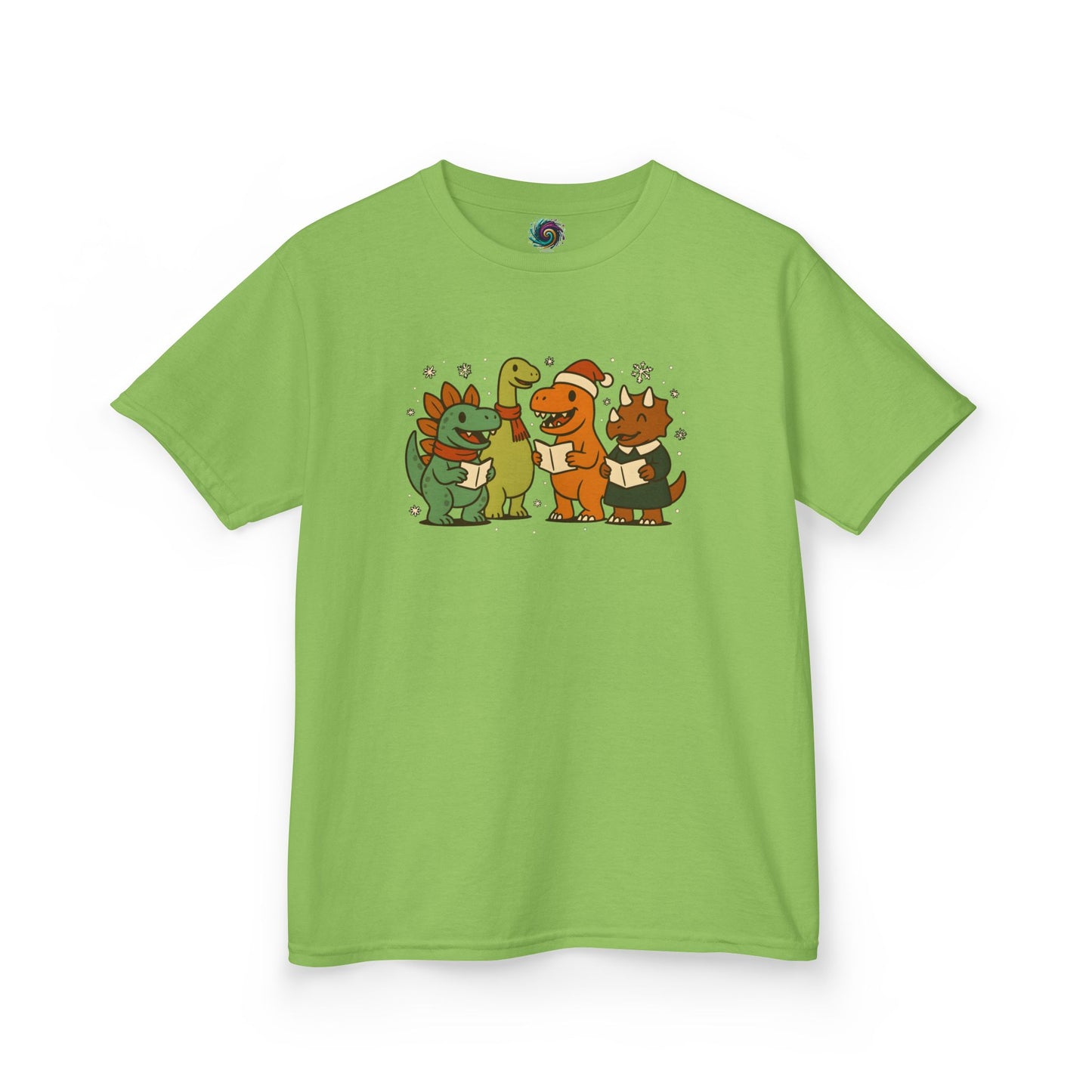 Dinosaur Carolers Kids’ T-Shirt – Cute Singing Dino Christmas Tee