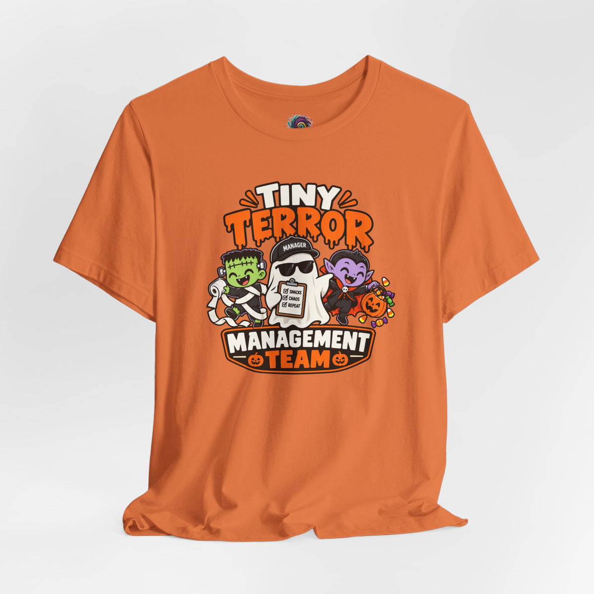 Tiny Terror Management Team T-Shirt – Funny Halloween Parent Tee