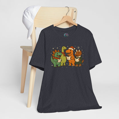 Dinosaur Carolers T-Shirt – Cute Dino Christmas Singing Tee