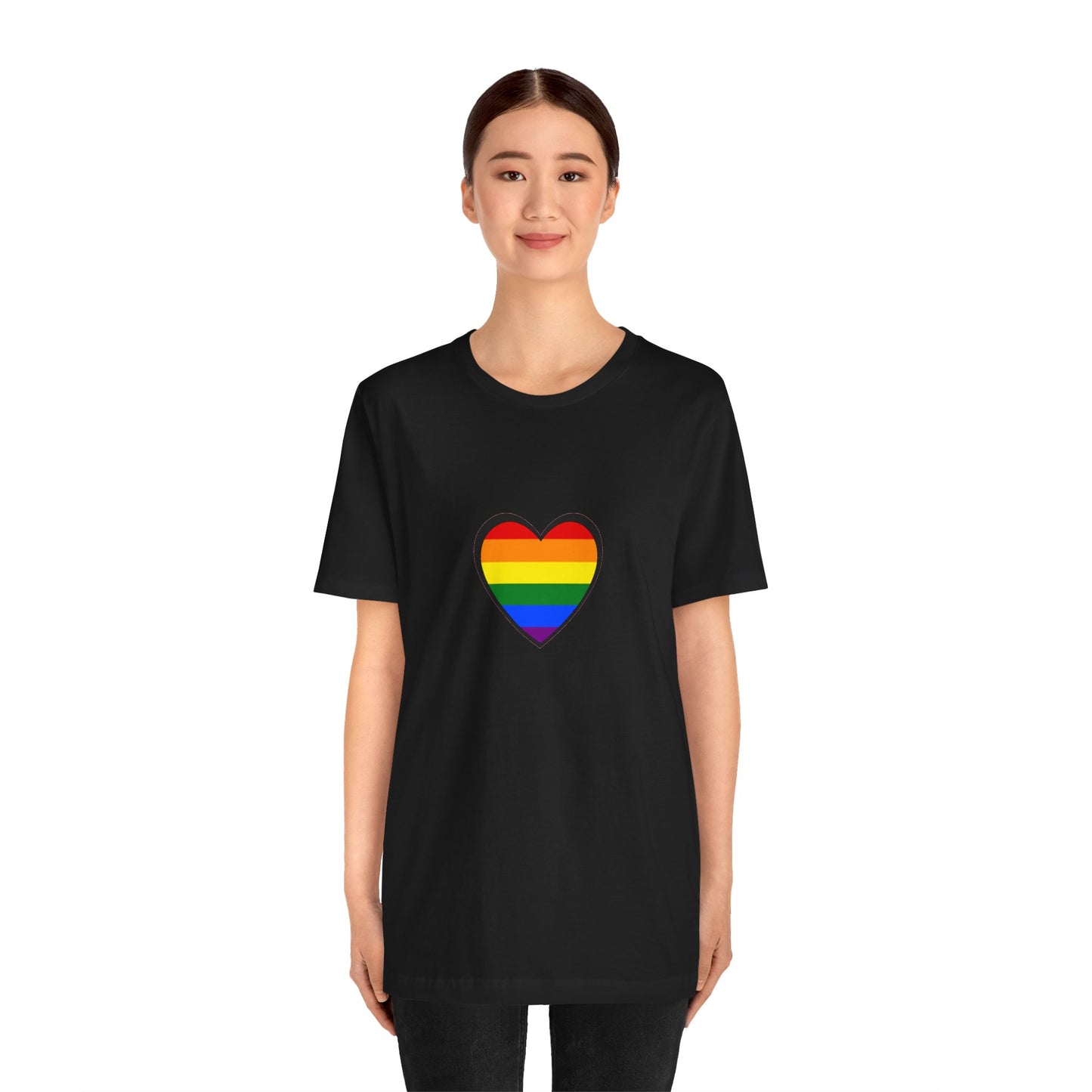 Pride Heart Flag T-Shirt – Rainbow Heart LGBTQ+ Equality Tee
