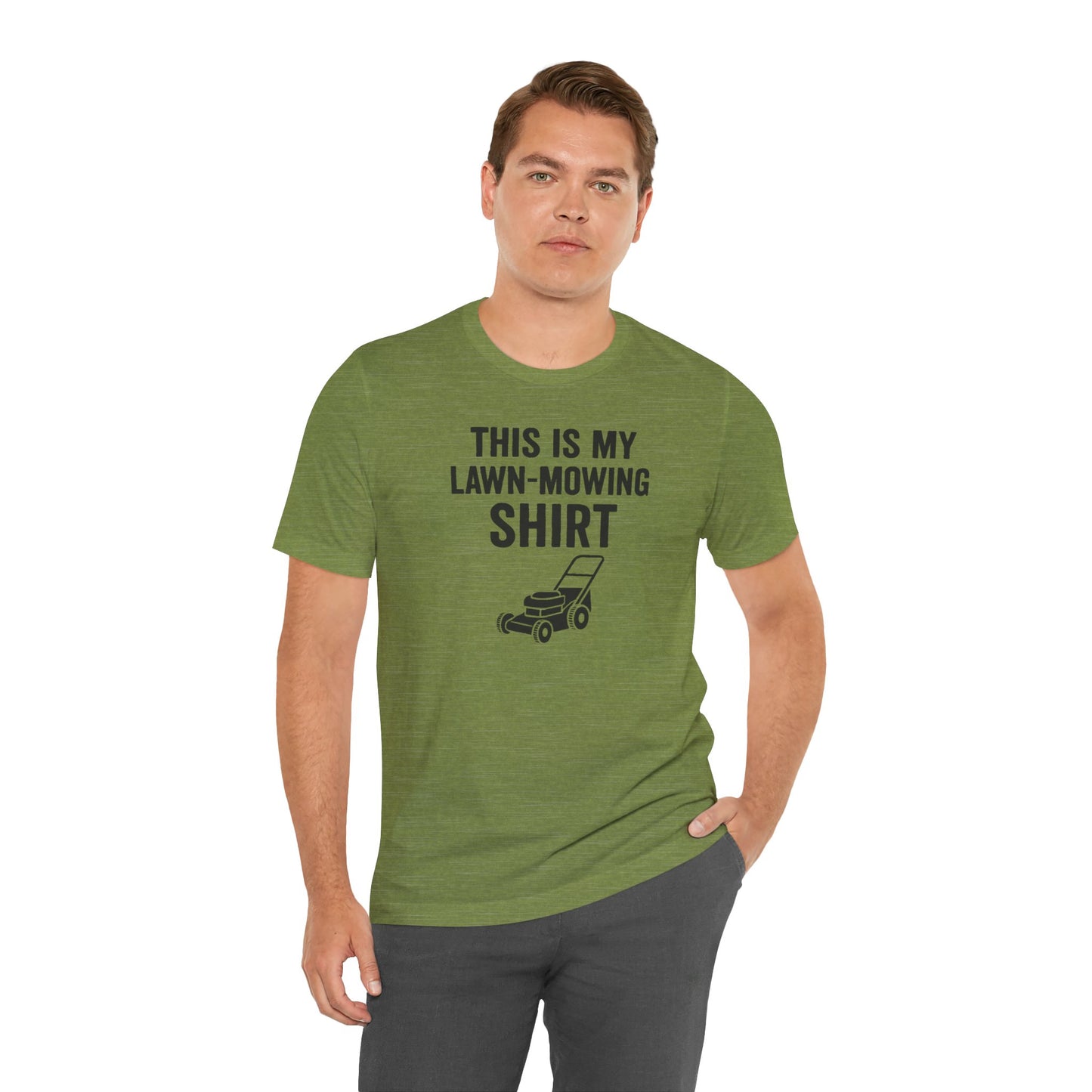 Lawn Mowing Tee – Funny Shirt Summer Yard Work T-shirt with Mower Graphic