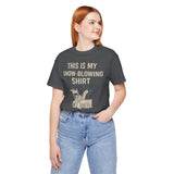 Dark gray crew-neck T-shirt with snowblower “THIS IS MY SNOW-BLOWING SHIRT” print