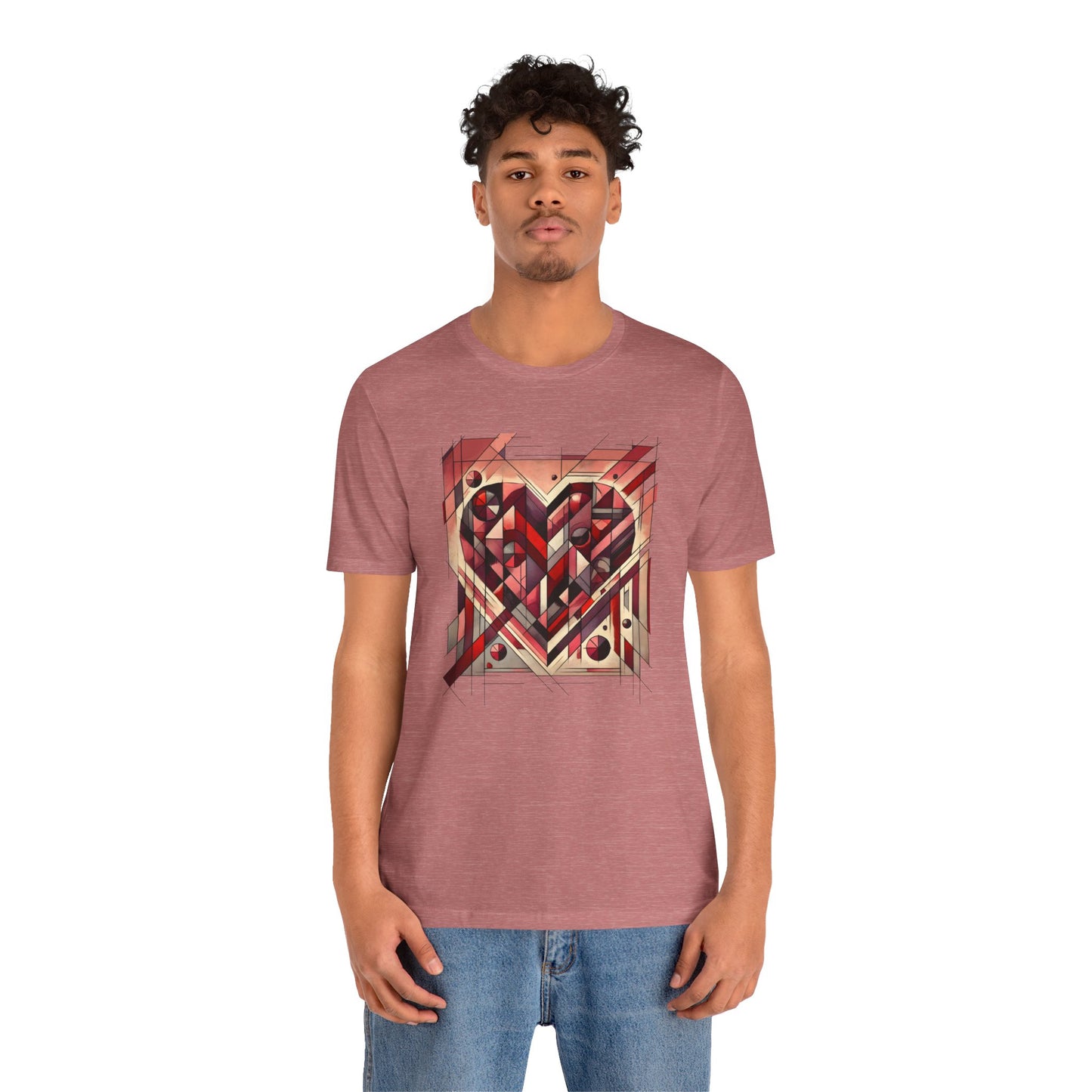 Cubist Heart T-Shirt – Modern Art Valentine's Day Graphic Tee