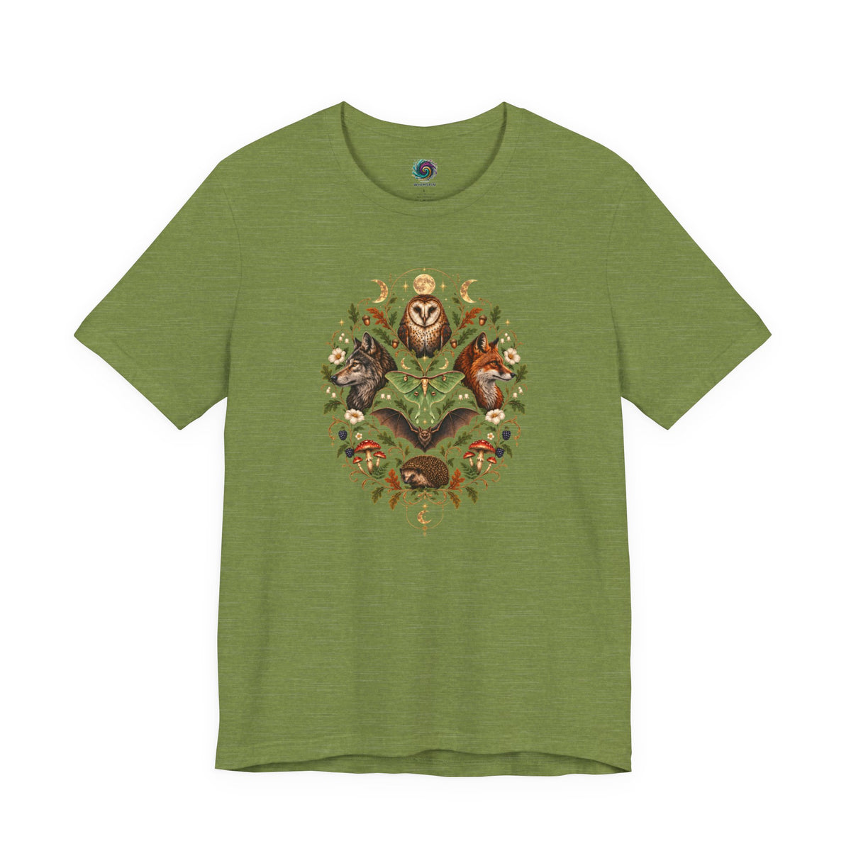 Nocturnal Woodland Animals T-Shirt – Moonlit Nature Tee