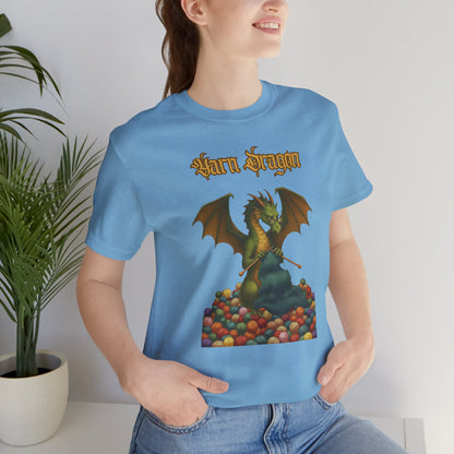 Yarn Dragon T-Shirt – Funny Knitting Dragon Shirt for Yarn Lovers