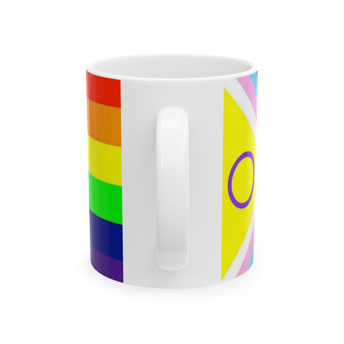 Progress Pride Flag Cup – LGBTQ+ Inclusive Rainbow Ceramic Mug
