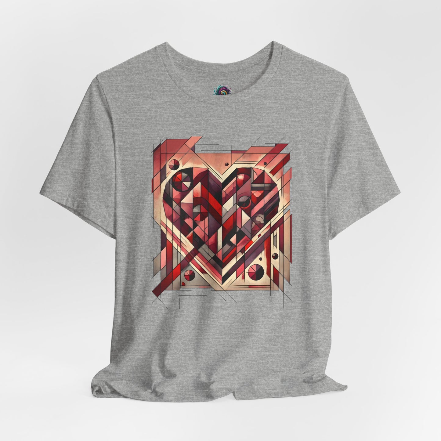 Cubist Heart T-Shirt – Modern Art Valentine's Day Graphic Tee