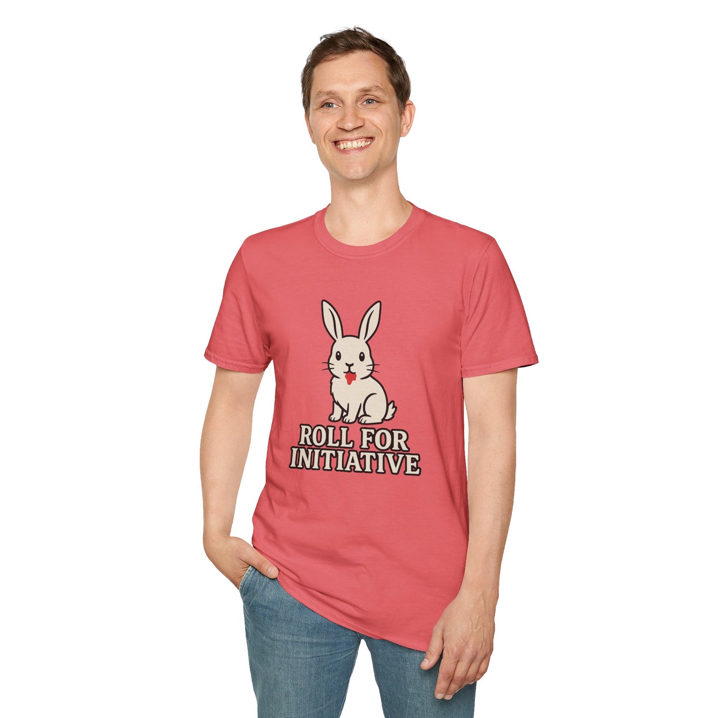 Roll for Initiative T-Shirt – Killer Bunny Humor Gaming Tee