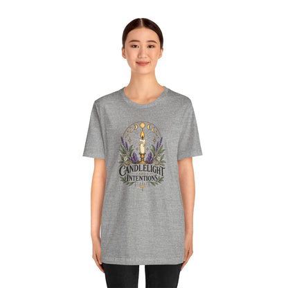 Candlelight and Intentions T-Shirt – Witchy Celestial Tee