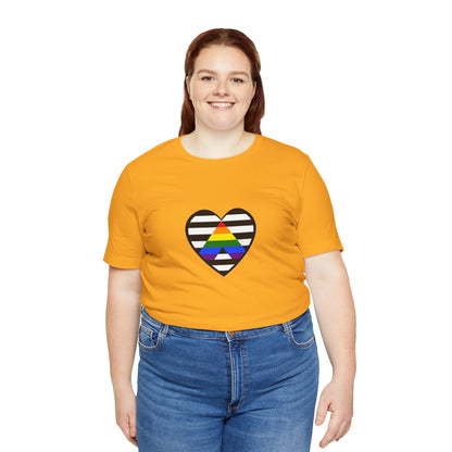 Ally Pride Flag Heart T-Shirt – Subtle LGBTQ+ Support Tee
