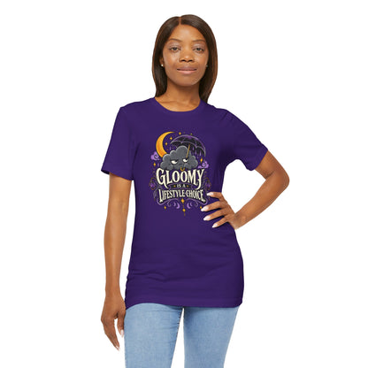 Gloomy Is a Lifestyle Choice T-Shirt – Funny Goth Halloween Tee