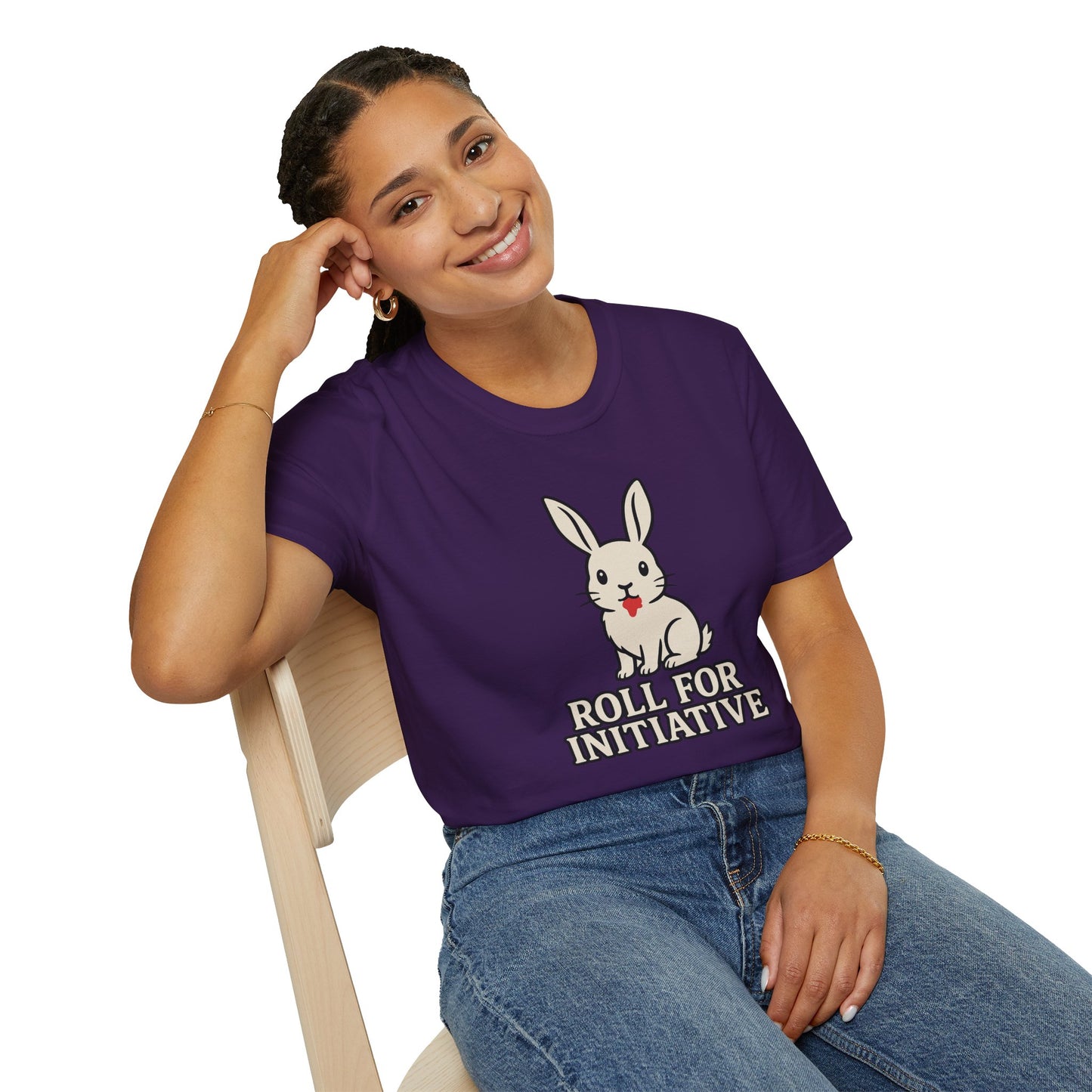 Roll for Initiative T-Shirt – Killer Bunny Humor Gaming Tee
