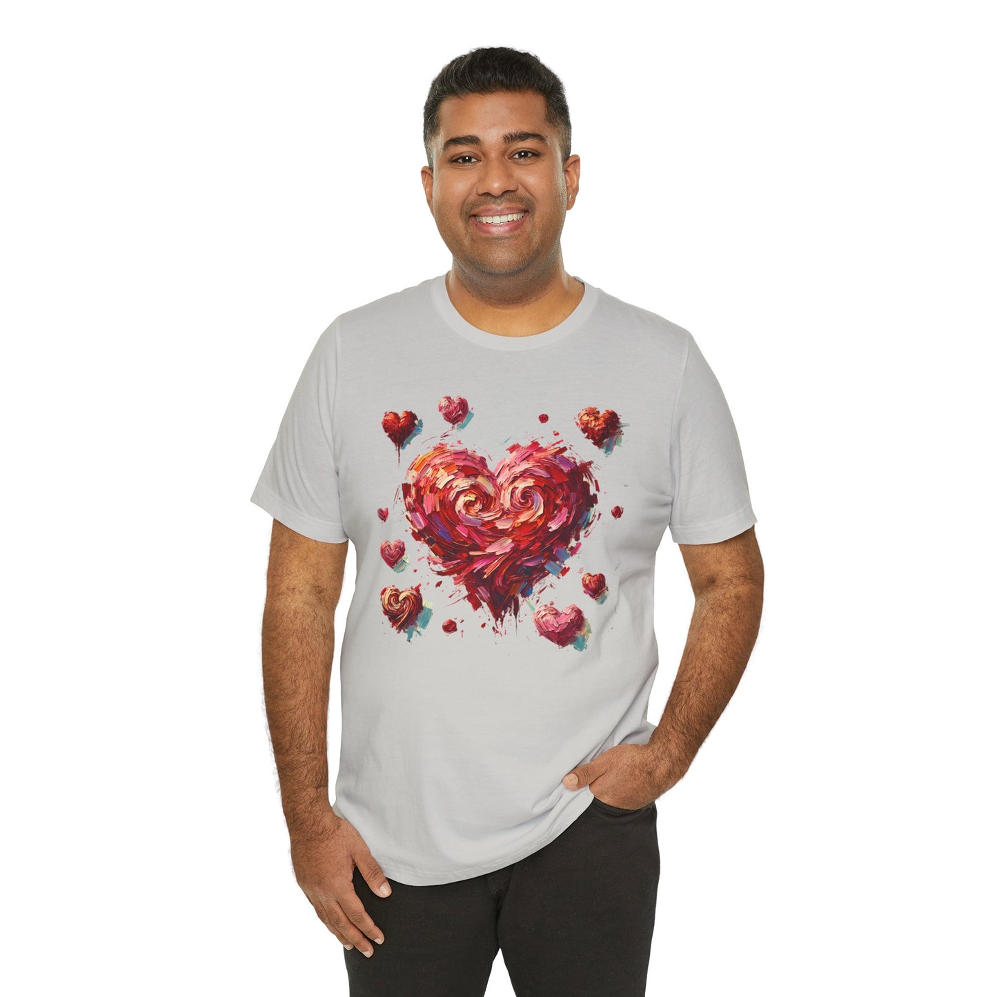 Impressionistic Heart T-Shirt – Artistic Valentine's Day Tee